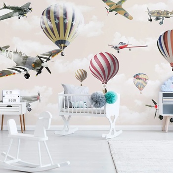 Image 1 of Art Gift Decor Фототапет Самолети и балони