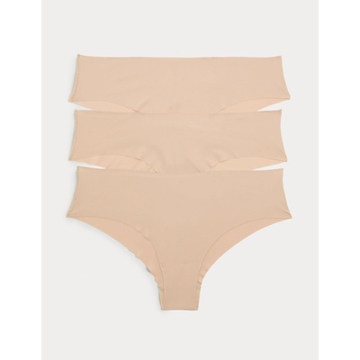 Marks & Spencer Комплект 3 бр. танга с ниска талия Body Invisibles без VPL Marks & Spencer бежова Marks & Spencer | Bezhov | ЖЕНИ | 14