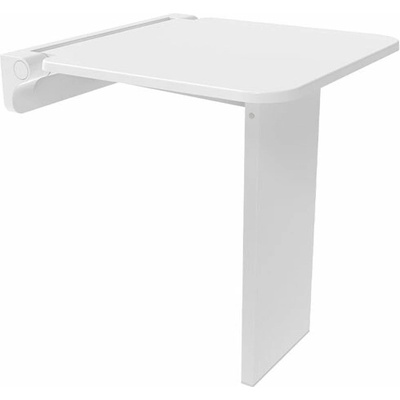 Mereo Sedátko do sprchy s podpornou nohou, duroplast, biele, MER-CSS121P