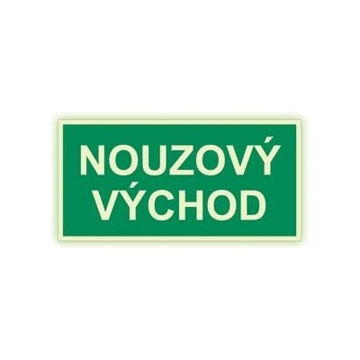 Nouzový východ - fotoluminiscenční tabulka, plast 2 mm 300x150 mm