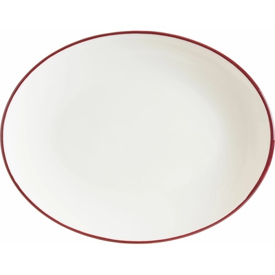 BONNA Oválny tanier 250 mm Linea Burgundy