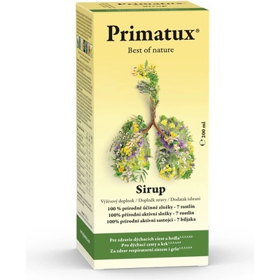 Primatux Junior Sirup na hrdlo a dýchacie cesty 200 ml