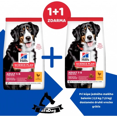 Hill's Science Plan granule pre dospelých psov veľkých plemien s kuracím 2,5 kg