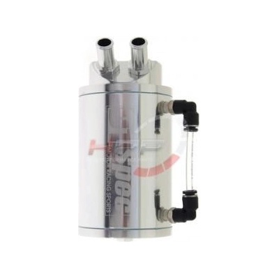 Oil catch tank D1 Spec - 2x vývod - objem 0,5l - stříbrný