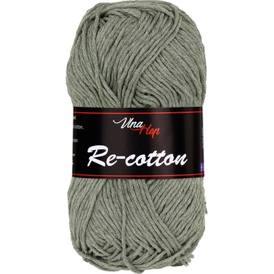 Vlna-hep Příze Re-Cotton - recyklovaná bavlna Re-Cotton: 81222 Šedo-zelená