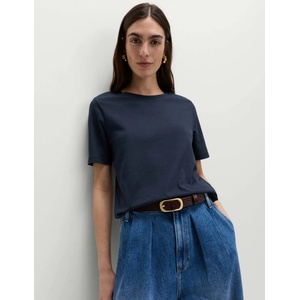 Marks & Spencer Тъмно синя памучна основна тениска Marks & Spencer за жени Marks & Spencer | Sin | ЖЕНИ | M
