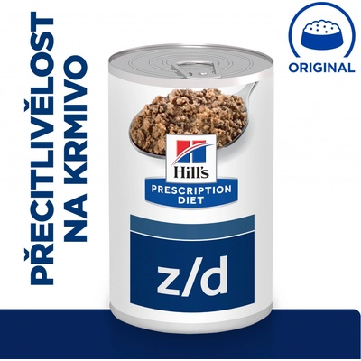 Hill's Prescription Diet Z/D Alergia a starostlivosť o kožu konzerva pre psov 370 g