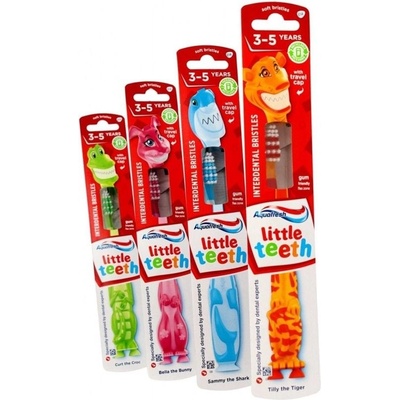 Aquafresh Детска четка за зъби с капаче Aquafresh - Little Teeth, 3-5 г (19402)