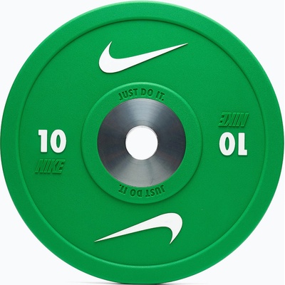 Nike strength Бъмпер тежести Nike Strength Pro Urethane Bumper Plates 10 kg green/white
