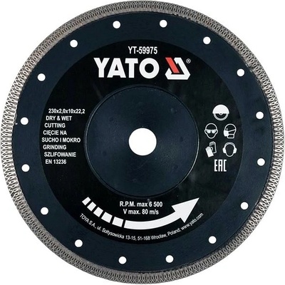 Yato Kotúč rezný diamantový 230 × 22,2 × 2 mm 5906083044540