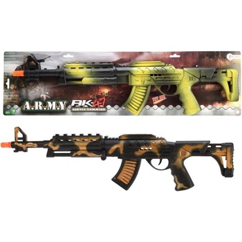 Toi-Toys dětská útočná puška AK 47 se světlem a zvukem 62 cm černo zelená