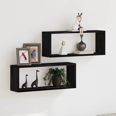 vidaXL Стени за рафтове 2 бр. Черния дъб 60 x 15 x 23 cm (862645)