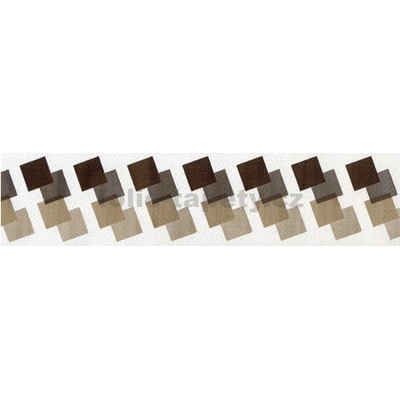 A&D Foils Deco fix GmbH Bordura papírová Kostky hnědé - šířka 5cm x délka 5m – Zboží Dáma