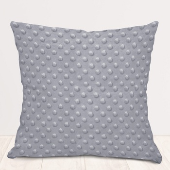 Biante Detská Minky 3D bodky MKP-048 Sivá 70 x 90 cm
