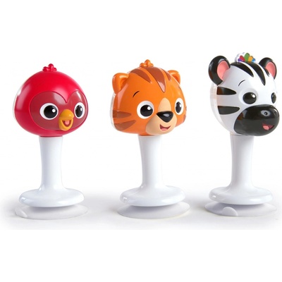BABY EINSTEIN Hrkálkový set 3 ks s prísavkami Rattle & Jingle Trio