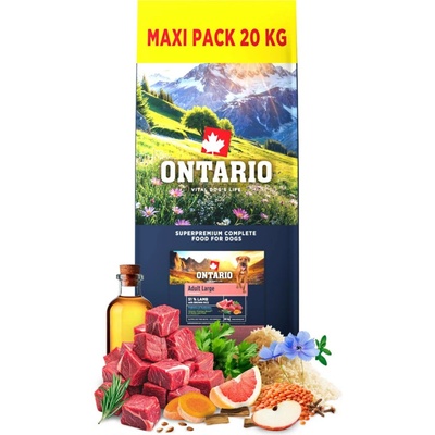 Ontario Adult Large Lamb & Brown Rice 20 kg