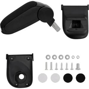 vidaXL Подлакътник за кола черен 15x35x(30-47) см ABS (154686)