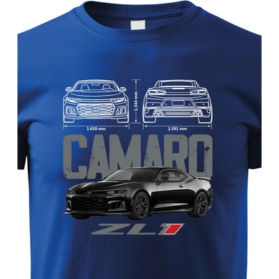 Dětské tričko Chevrolet Camaro Zl1 Modrá Canvas tričko Bezvatriko.cz 2308