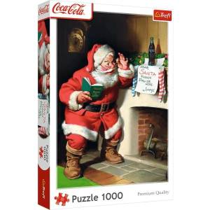 Trefl Puzzle 1000 Coca-Cola: Дядо Коледа до камината (10922)