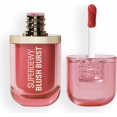Makeup Revolution Superdewy Blush Burst tekutá lícenka Watermelon Pop Coral 4,2 ml