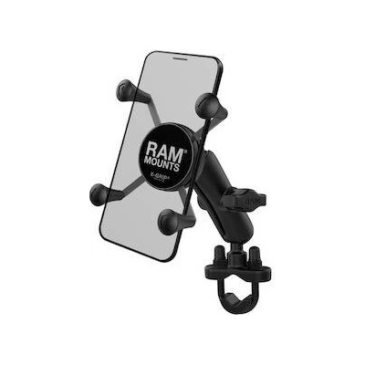 kompletní sestava RAM Mounts držáku mobilního telefonu X-Grip s objímkou na řidítka