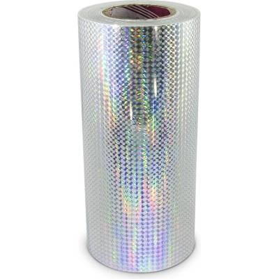Univerzální hologramová samolepící fólie na metry MOTIV 1 čtverečky - šíře 30cm - stříbrná
