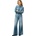 WRANGLER Гащеризон Wrangler Radiating Regular Fit long sleeve jumpsuit - Blue (Shimmerstone)