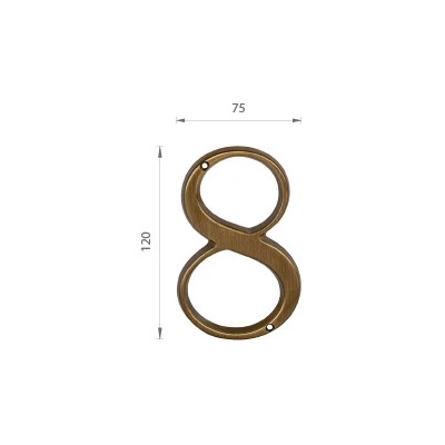 MPK - DOMOVÁ ČÍSLICA "8" - 120 mm BRM.LL - bronz matný | MP-KOVANIA.sk