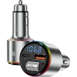 Proove Зарядно за кола с FM трансмитер Proove (FMPD30110006) - Bluetooth 5.3, Fast Charge, 30W - Сребристо