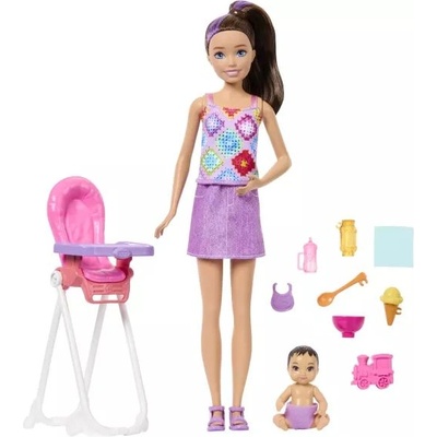 Mattel Барби: Игрален комплект за детегледачка - столче за хранене (jjb44)