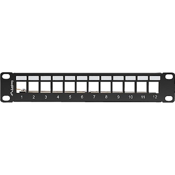 Lanberg patch panel blank 12 port 1U 10" ftp for keystone modules black v2 (PPKS-9212-B)