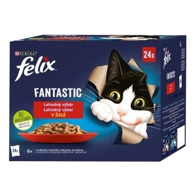 Felix Fantastic lahodný výběr v želé 4 x 24 x 85 g