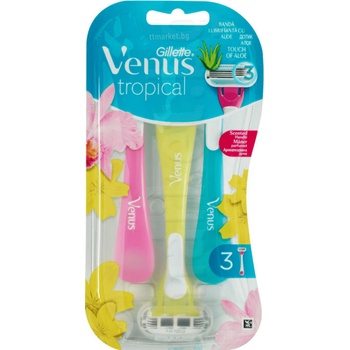 Gillette Venus Tropical Дамска самообръсначка 3бр (2902)