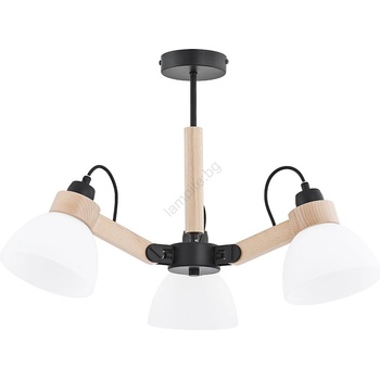 Alfa Плафониера DANTONA 3xE27/15W/230V черна/бежова (ALF24173)