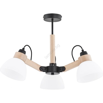 Alfa Плафониера DANTONA 3xE27/15W/230V черна/бежова (ALF24173)