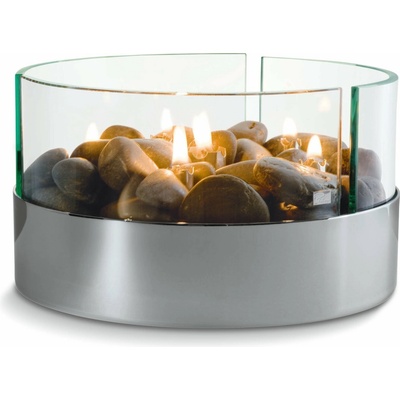 Philippi Olejová lampa BURN 20 cm, strieborná