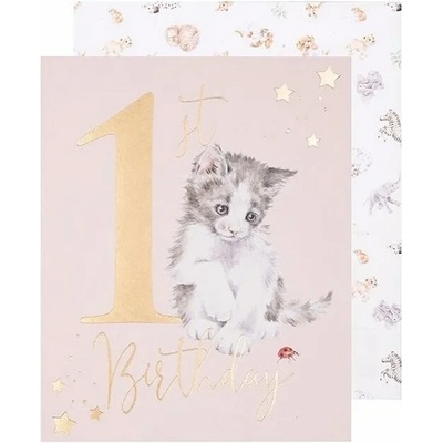 Přání k narozeninám Wrendale Designs "A Purrfect Day" - Kotě