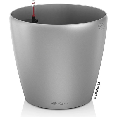Lechuza Květináč Classico Stříbrná 28 cm