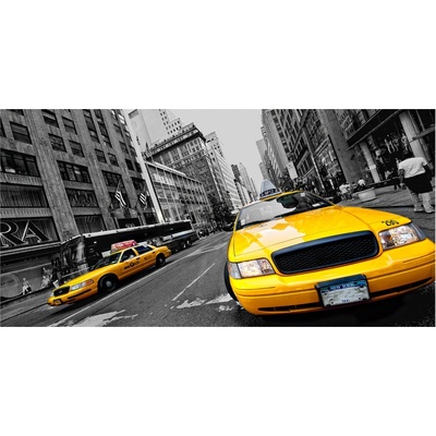 Foto obraz sklo tvrzené Taxi New York 100x50 cm
