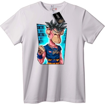 NOONEBRAND Тениска Goku Маймунски Аниме - L, White