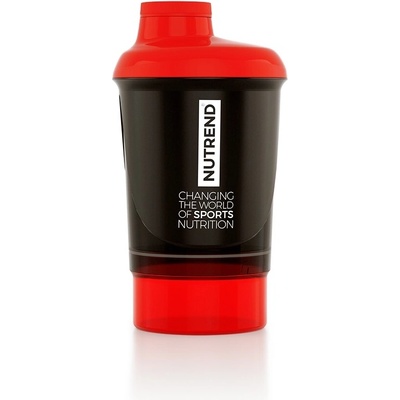 NUTREND Shaker 300 ml + zásobník čierno červený