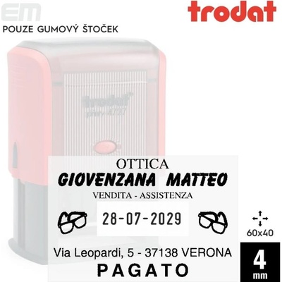 Trodat 4727 [ 60 x 40 mm pouze gumový štoček – Zboží Živě