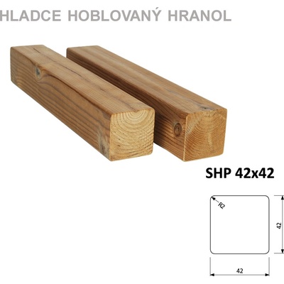 Hladký hranol SHP 42x42 mm Objednat délku: 4200mm