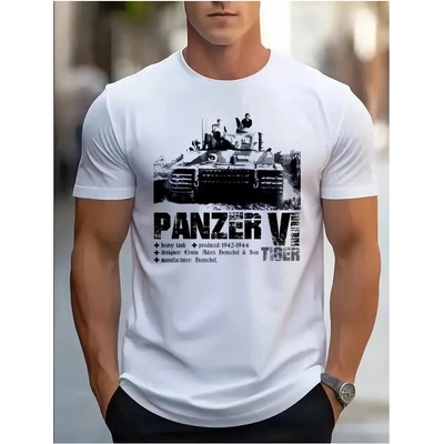 Tričko Striker tank Panzer VI Tiger biele