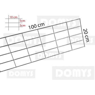 DOMYS Gabionová síť 100x20 cm (oko 10x5)