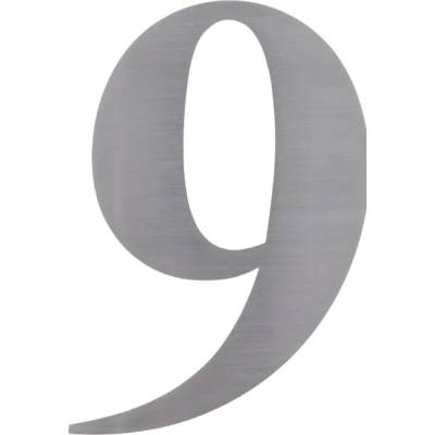 Číslo domové 9, s 3M páskou, brúsená nerez AISI 304