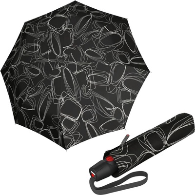 Knirps KNIRPS T.200 Medium Duomatic Pure elegantný plne automatický dáždnik black