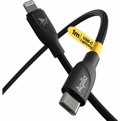 Aqiila AQCBPBICB1BD850 USB-C USB 2.0 Apple Lightning konektor 1m černý