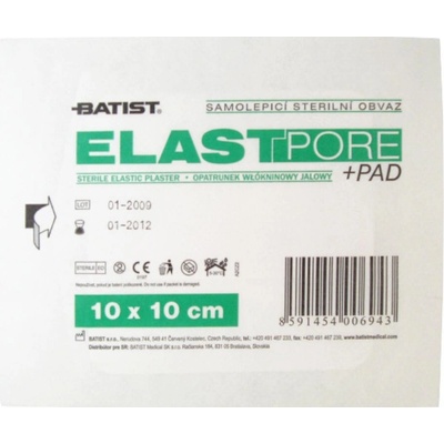 Elastpore rýchloobväz + Pad 10 x 10 cm sterilný 1 ks