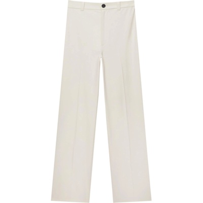 Pull&Bear Панталон с ръб бяло, размер 40